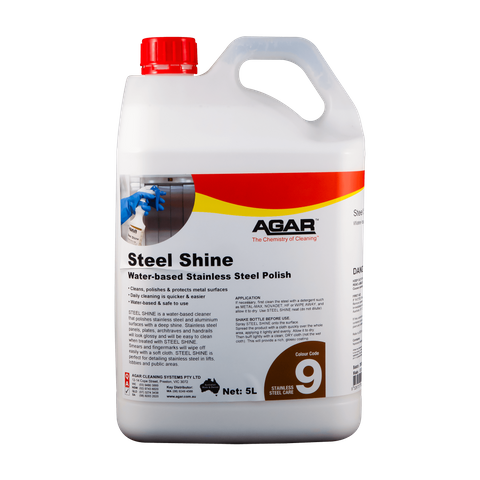 AGAR STEEL SHINE STAINLESS STEEL CLEANER 5LT