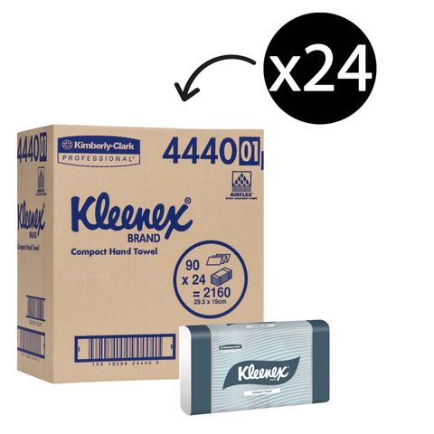 KIMBERLY CLARK KLEENEX Compact Hand Towel 12 Packs x 90 Towels