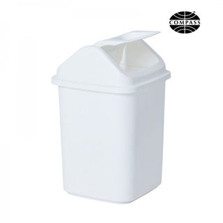 COMPASS RECTANGULAR WHITE SWING TOP BIN 20L