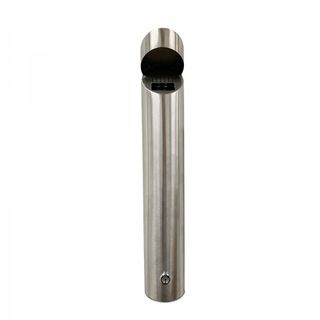 COMPASS CYLINDRICAL STAINLESS STEEL WALL-MOUNTED ASHTRAY