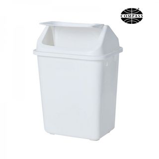 COMPASS RECTANGULAR WHITE SWING TOP BIN 38L