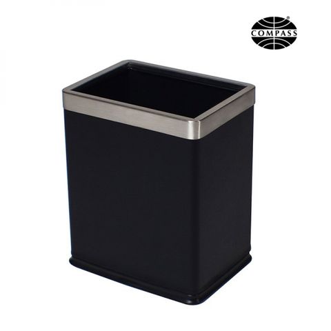 COMPASS RECTANGULAR BLACK BIN WITH LINER 8L