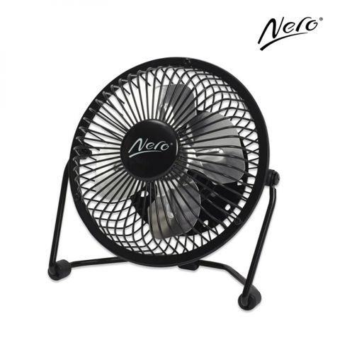 Nero USB Powered Mini Desk Fan 10cm