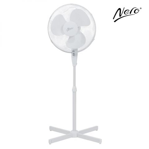 Nero White Pedestal Fan 40cm