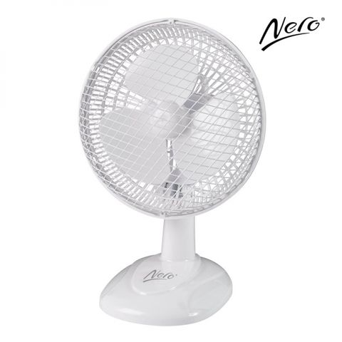 Nero White Desk Fan 15cm