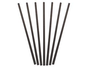 Biopak Paper Straws Regular Black 250/ PK