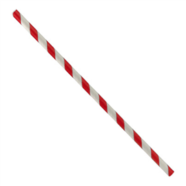 Paper Straws Reg Red Stripe 2500/ CTN