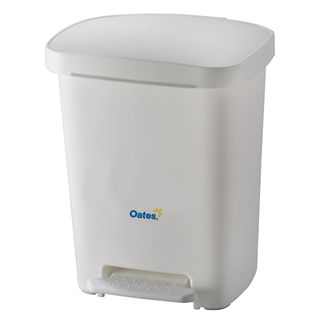 OATES 30LT PEDAL BIN WHITE BB-30PW