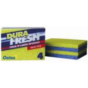 OATES DURAFRESH THICK 'N' LARGE OATES THICK SPONGE 4 PACK SP-062