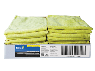 OATES CONTRACTOR MICROFIBRE CLOTH YELLOW 40CM X 40CM MF-020Y