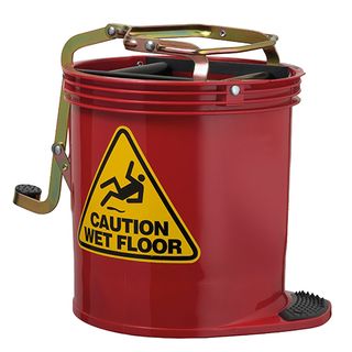 OATES CONTRACTOR 15L ROLLER WRINGER BUCKET RED IW-005R