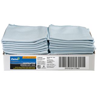 OATES CONTRACTOR MICROFIBRE GLASS CLOTH 40CM X 40CM MF-022