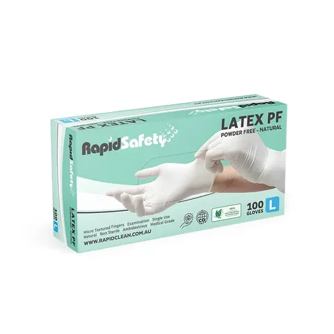 RAPIDSAFETY LATEX POWDER FREE GLOVES
