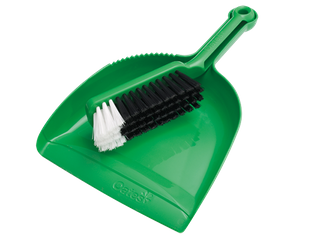 OATES DUSTPAN & BRUSH SET GREEN B-10207-G