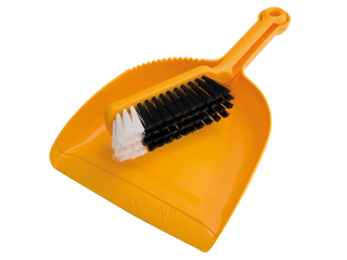 OATES DUSTPAN & BRUSH SET YELLOW B-10207-Y