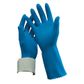 OATES FLOCK LINED BLUE RUBBER GLOVES