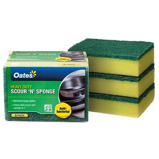 OATES 3 PACK PREMIUM ANTI BACTERIAL SPONGE SCOURER SC-045