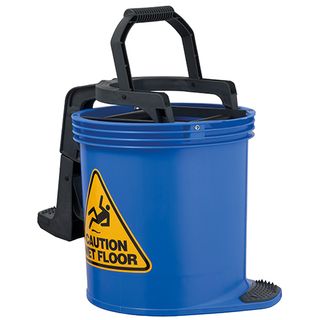 OATES DURACLEAN 15LT PLASTIC ROLLER MOP BUCKET BLUE IW-008B