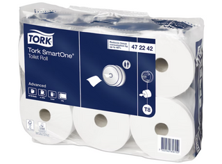 TORK SMART ONE TOILET PAPER 2PLY T8 6/CTN