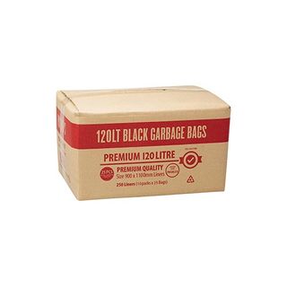 CLEANERS WAREHOUSE HEAVY DUTY 120L BLACK BIN LINERS CTN of 250