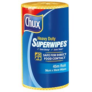 CHUX HEAVY DUTY SUPERWIPES ROLL YELLOW 45M X 30CM CTN of 6