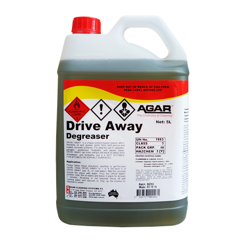 AGAR DRIVEAWAY 5LT OIL & GREASE REMOVER