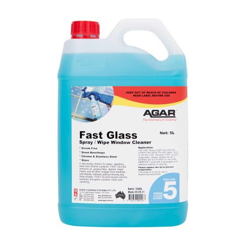 AGAR FAST GLASS GLASS CLN 5LT  FAS5 *