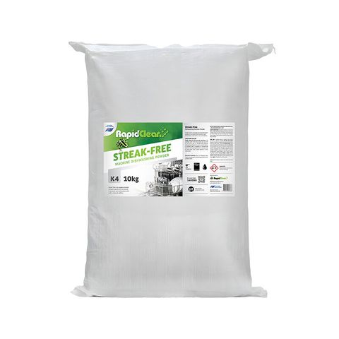 RAPID STREAKFREE DISHMACH POWD 10KG BAG 140090