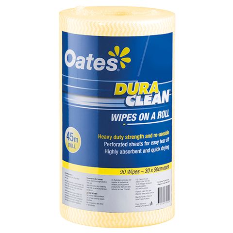 OATES 165400 WIPES DURAWIPE ROLL YELLOW HW-030-Y*