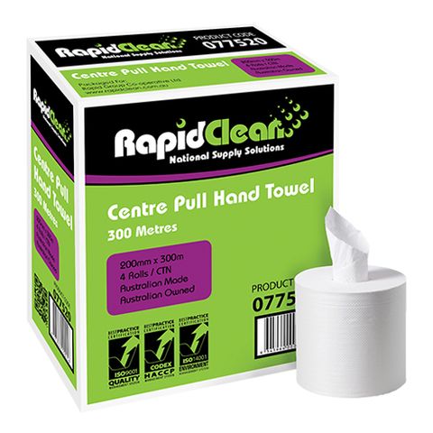 RAPID PAPERTOWEL CENTREFE 1PLY CT4CPT77520