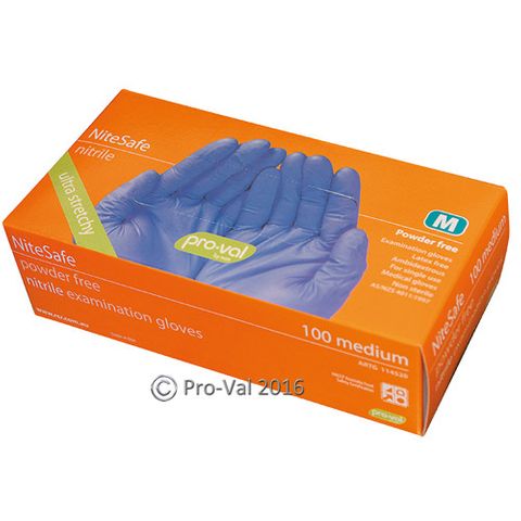 RCR GLOVES NITRILE MEDIU PF CT1000 41009