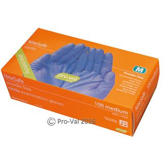 RCR GLOVES NITRILE MEDIU PF CT1000 41009