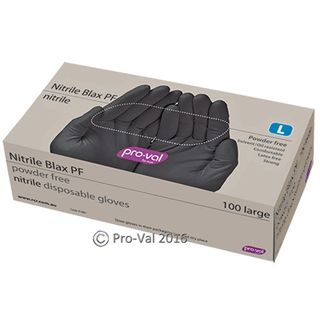 RCR GLOVES NITRILE BLAX LARGE PF  CTN 10PKT 41081