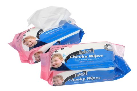 EDCO WIPES CHEEKY HYGIENE PKT80 56211