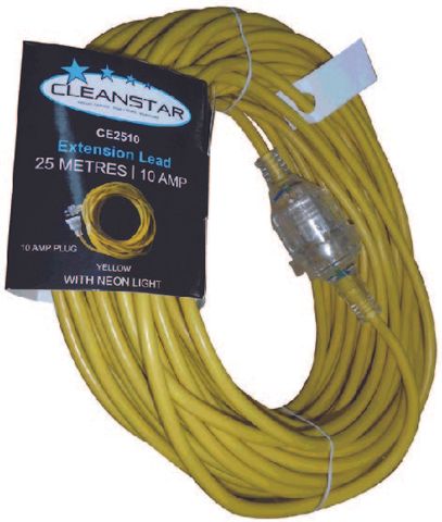 CLEANSTAR LEAD EXT 25MT 10AMP YELL CE2510