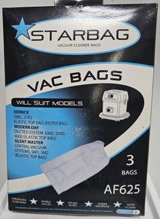 CLEANSTAR VACBAG PAPER SILMAST DUCT PK3 AF625