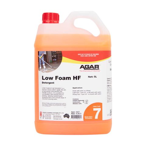 AGAR LOW FOAM HF DETERG 5LT LO5