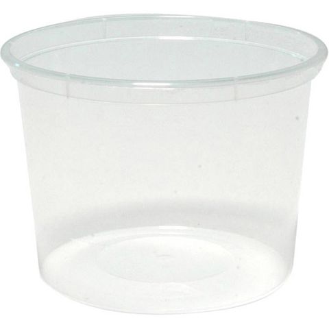 Majestic 650ml Plastic Round Containers Clear M25