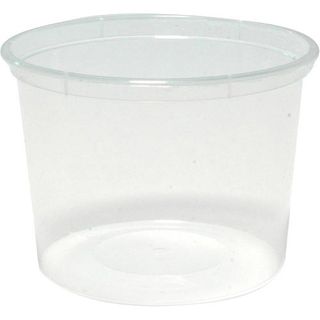 Majestic 650ml Plastic Round Containers Clear M25