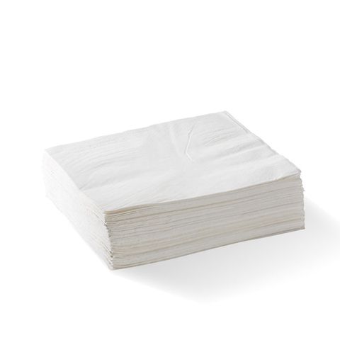 BioPak 2-Ply 1/4 Fold Lunch Napkin - FSC Mix - White