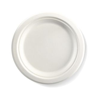 BioPak 23cm / 9" BioCane Round Plate - White