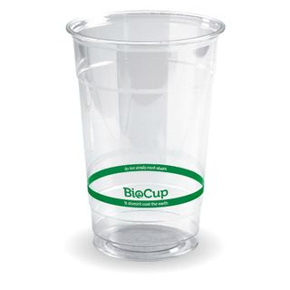 BioPak 600ml / 21oz Clear BioPlastic BioCup