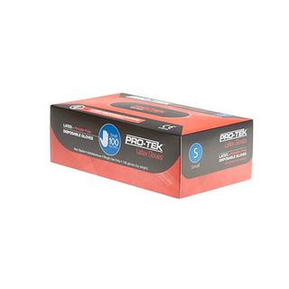 Pro-Tek Small Latex Gloves Powder Free Clear