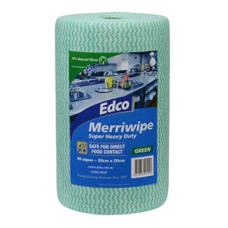 Edco Merriwipe Super Heavy Duty Wipes Roll - Green