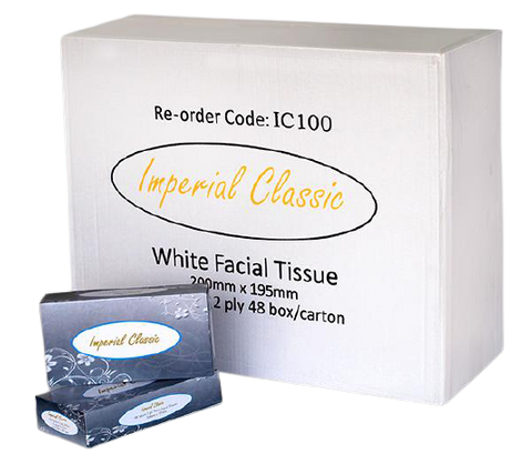 Imperial Classic 2 Ply Facial Tissues 100 Sheet - 20cm x19cm