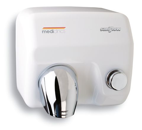 Mediclinics Saniflow Manual Hand Dryer - White