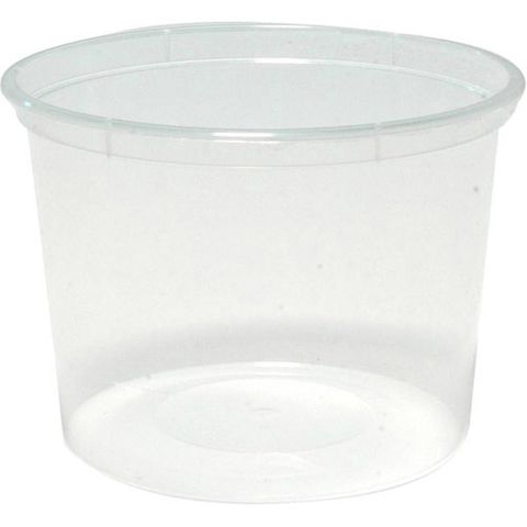 Majestic 550ml Plastic Round Containers Clear M20