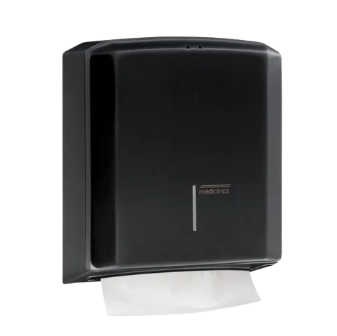 Mediclinics Steel Paper Towel Dispenser - Black