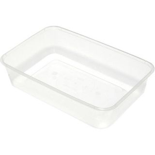 Majestic 650ml Plastic Rectangular Containers Clear