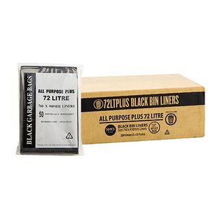 Austar 72L All Purpose Bin Liners Star Seal Black